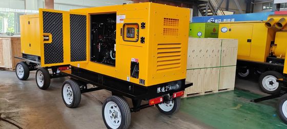 37.5KVA Mobilanhänger-Stille-Box Dieselgenerator für tragbare Notstromversorgung